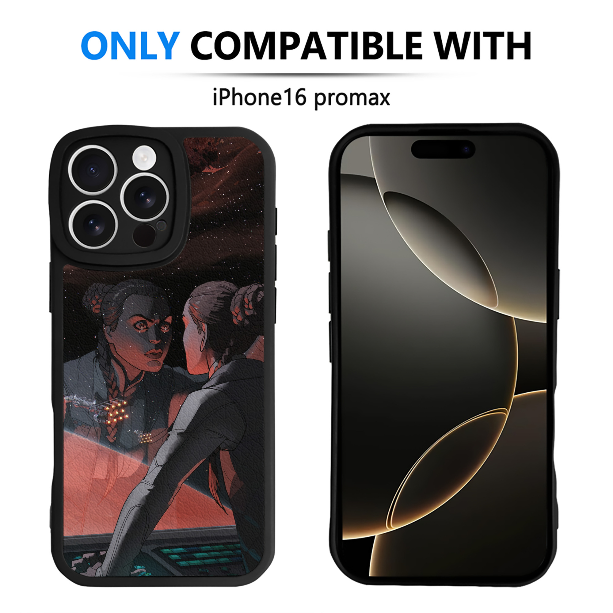 （画像用） スター・ウォーズ Star Wars 【iPhone 16シリーズ対応】シリコンスマホケース（レザー調） 材質：シリコン